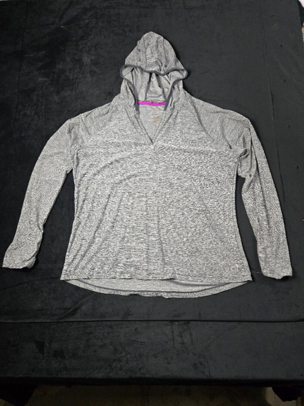 Danskin Now Women's XL 16/18 Gray Dri-More Lightweight Pullover Hoodie
